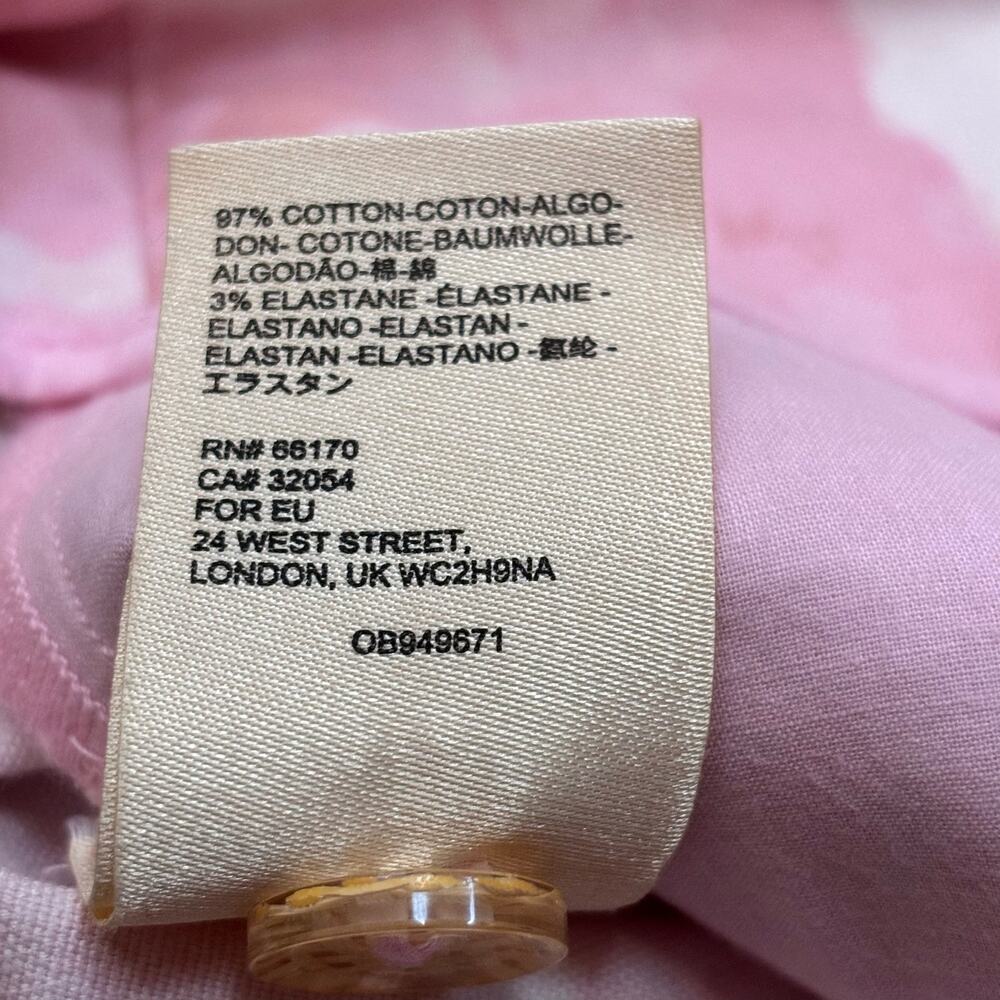 Anthropologie Jamie Trousers Women's 4 Pink White Tie Dye Flat Front 28x32 - Picture 10 of 10